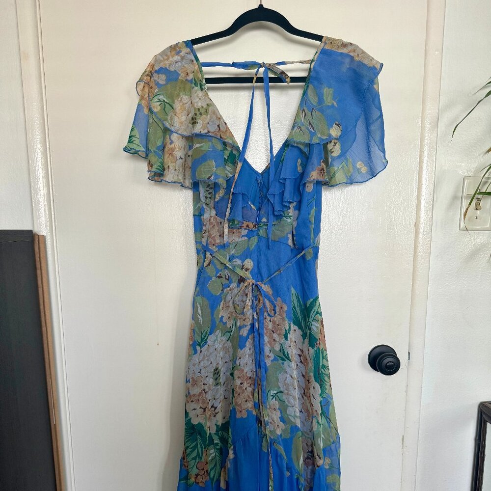 Asos Design V Front V Back Ruffle Midi Dress With… - image 3